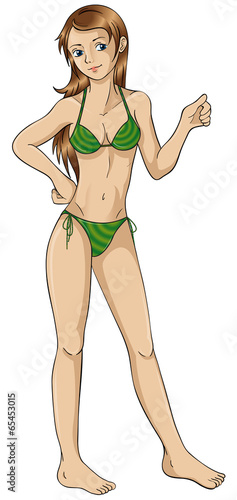 Frau im Bikini