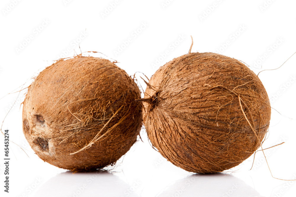 Coconut isolated on white. Coconut isolated on white.