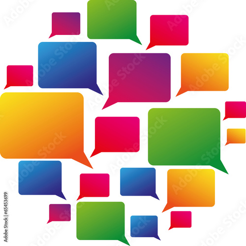 Sprechblasen Kommunikation Reden Gespräch Netzwerk