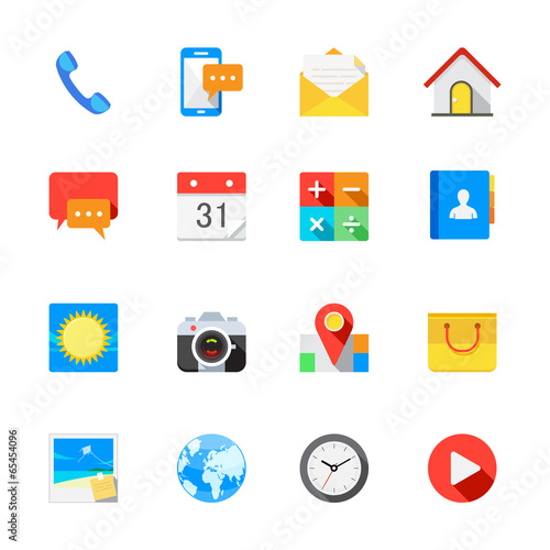 Mobile Phone and Application with White Background