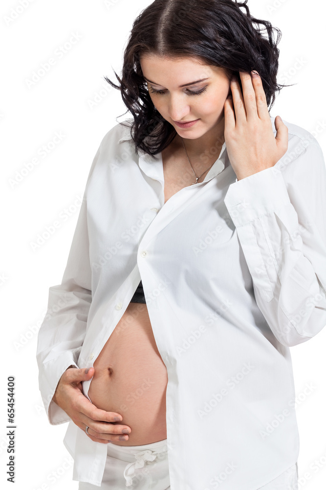 Expectant mother bonding with her unborn child Expectant mother bonding with her unborn child
