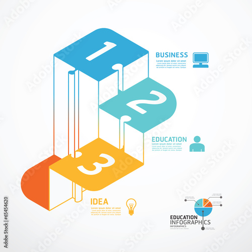 infographic Template step jigsaw banner . concept vector .