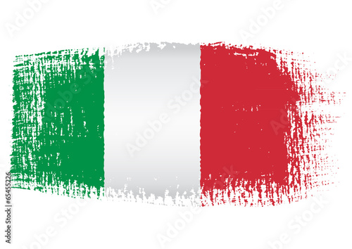 brushstroke flag Italy
