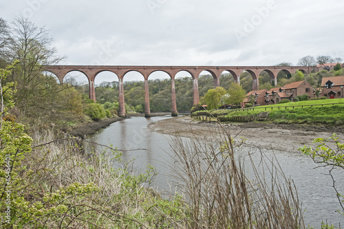Large viaduct over river
