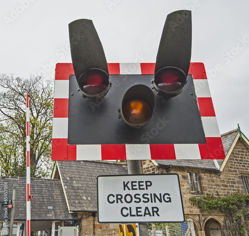 Fotografie Level crossing warning sign