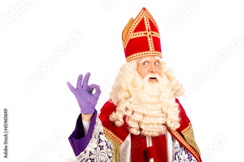 Happy Sinterklaas on white background
