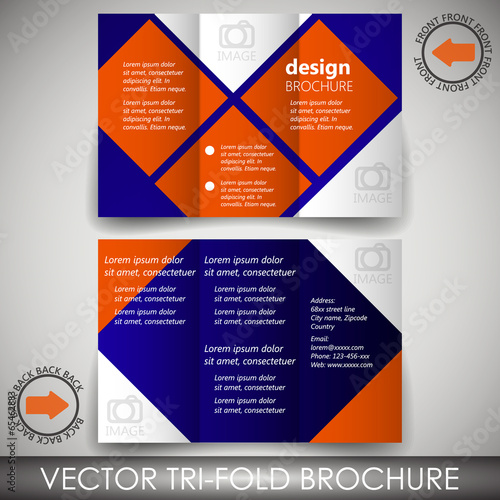 Tri-fold corporate business store brochure