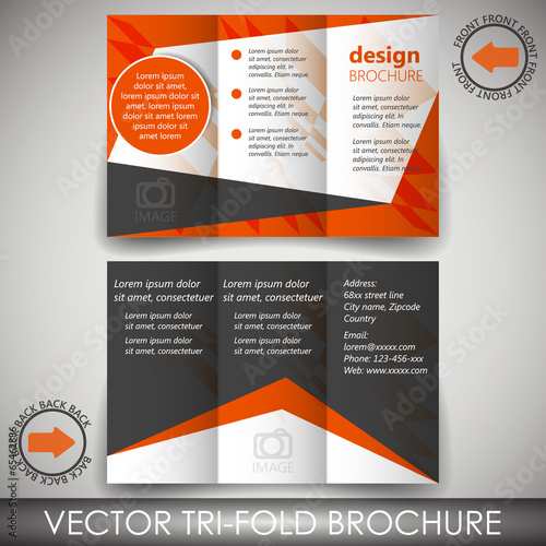 Tri-fold corporate business store brochure