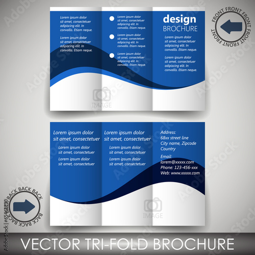 Tri-fold corporate business store brochure
