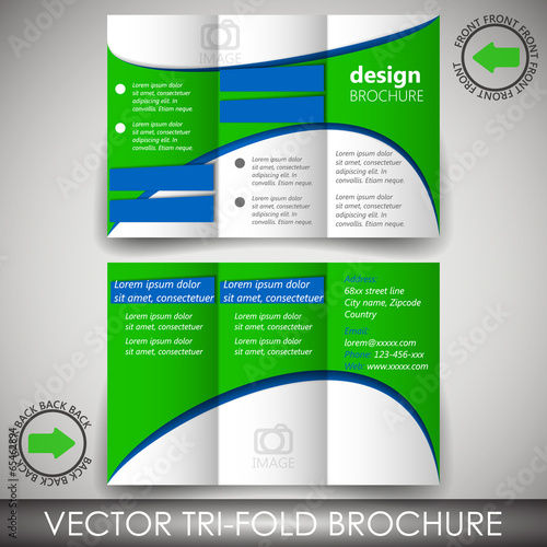 Tri-fold corporate business store brochure