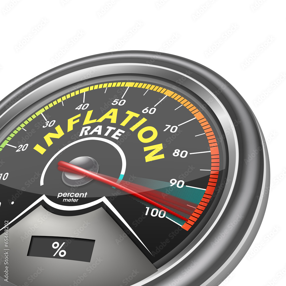 inflation rate conceptual meter indicate hundred percent inflation rate conceptual meter indicate hundred percent