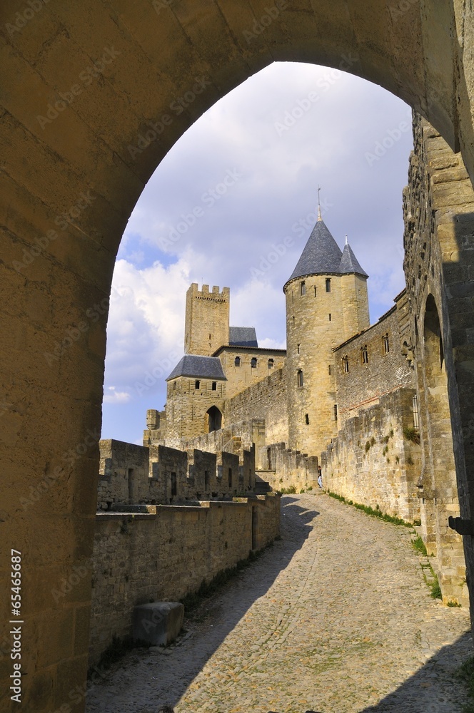 Obraz premium The old city of Carcassonne, France