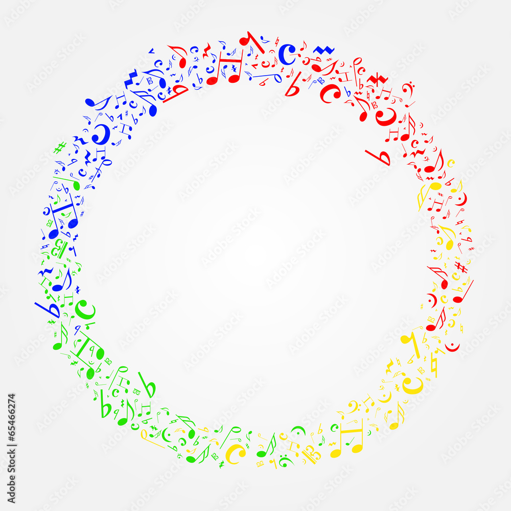 Fototapeta premium Notenschlüssel Noten Musik Vektor