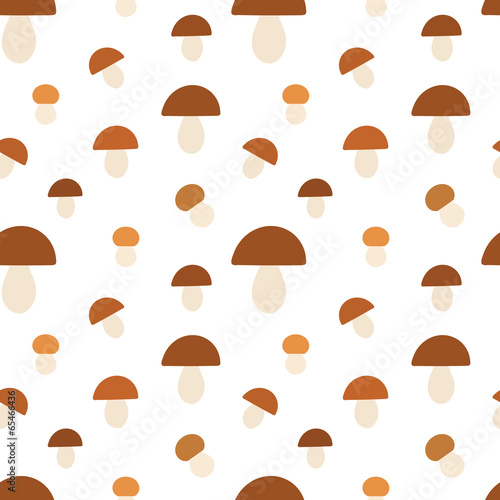 Seamless mushroom pattern
