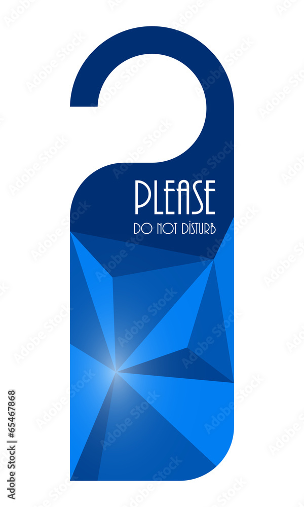 Do not disturb sign with modern triangle design Do not disturb sign with modern triangle design
