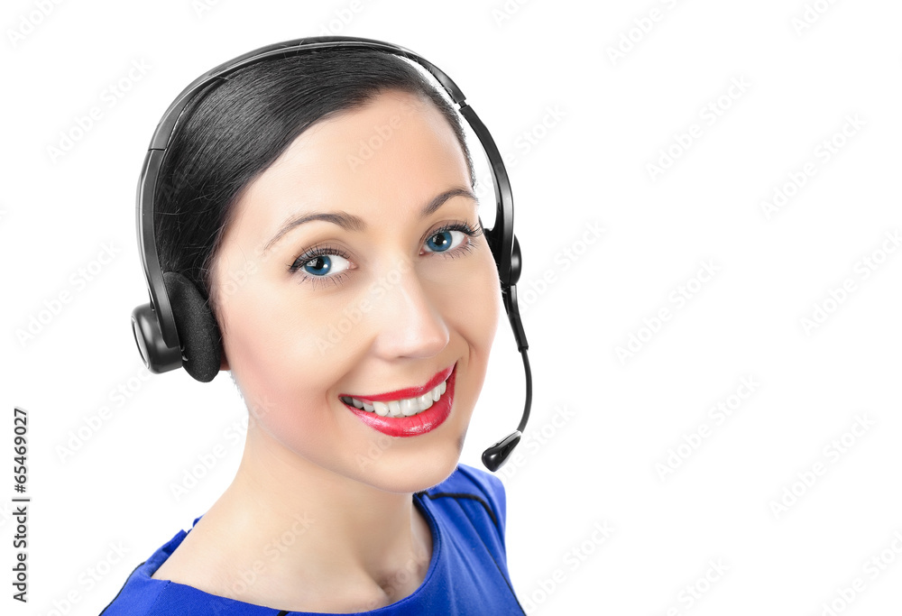 Smiling support operator Smiling support operator