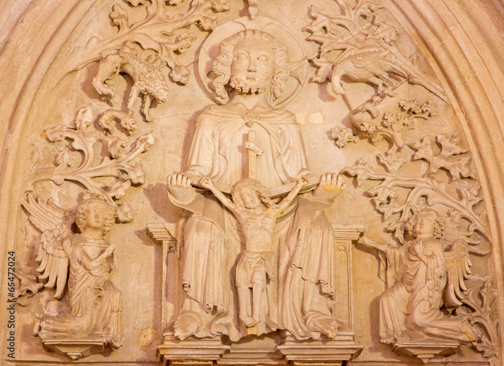 Bratislava  - Holy Trinity relief from st. Martins cathedral