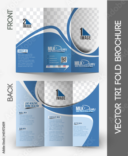 Milk Store Tri-Fold  Brochure Design.