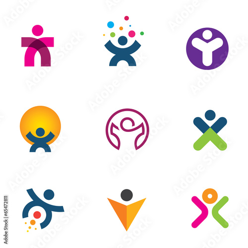 Make impact creating innovation of human potencial logo icon