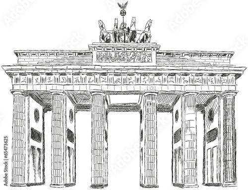Berlin Brandenburger Tor Zeichnung Illustration