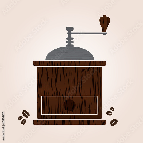 wooden coffee grinder eps10