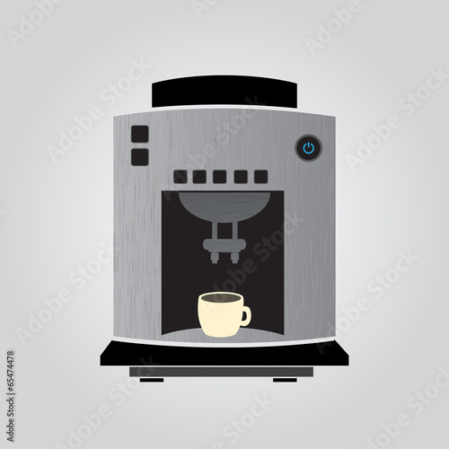Billede på lærred silver coffeemaker espresso machine eps10