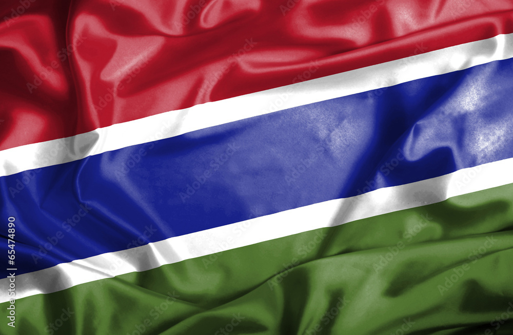 Gambia waving flag Gambia waving flag