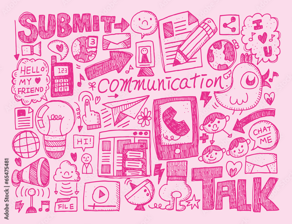 doodle communication background