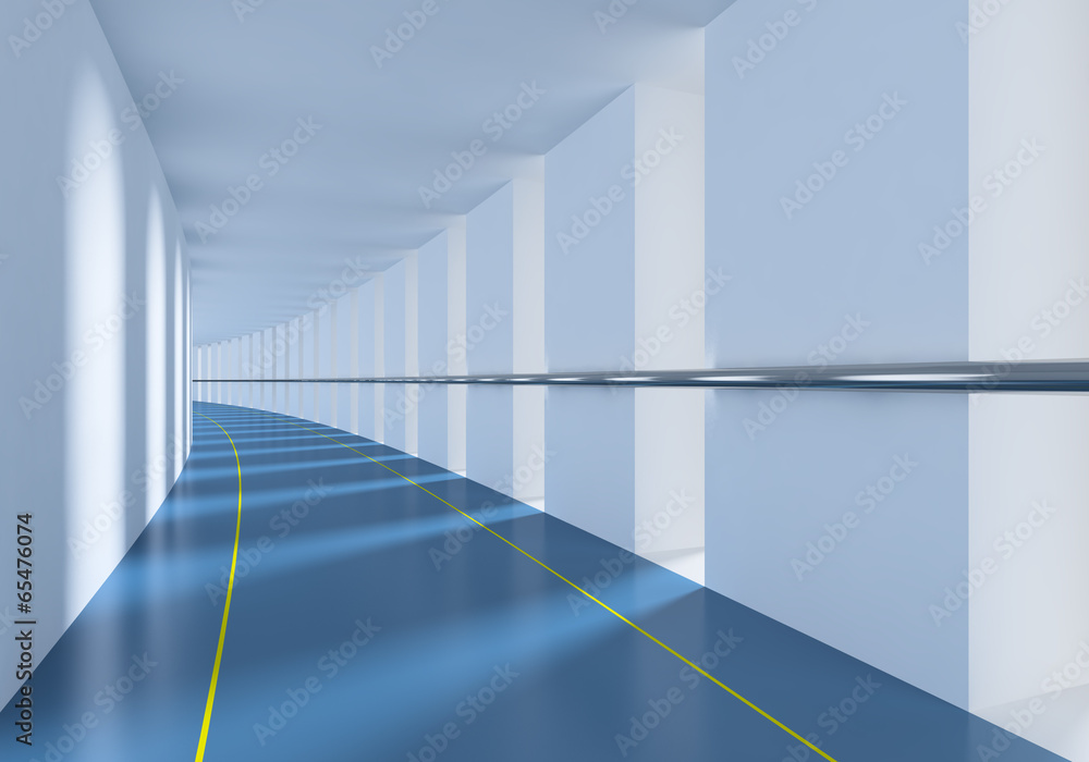 Obraz premium 3d Illustration of Blue Architecture Background