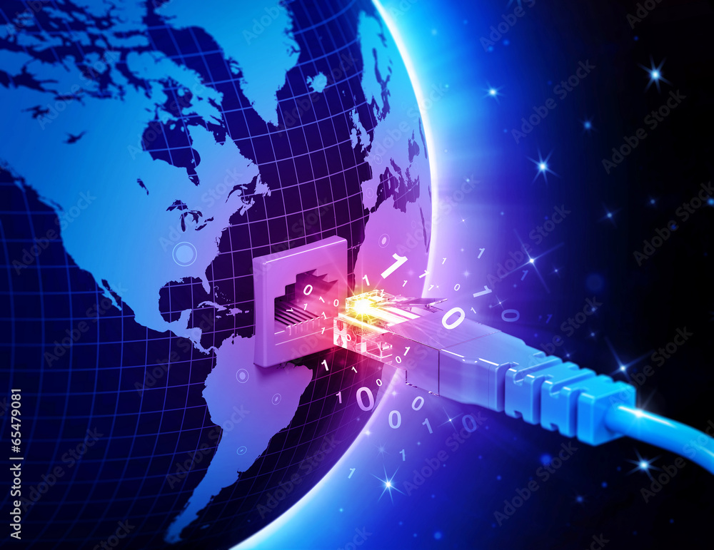 Obraz premium global network connection concept