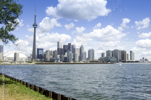 City at the waterfront, CN Tower, Lake Ontario, Toronto,