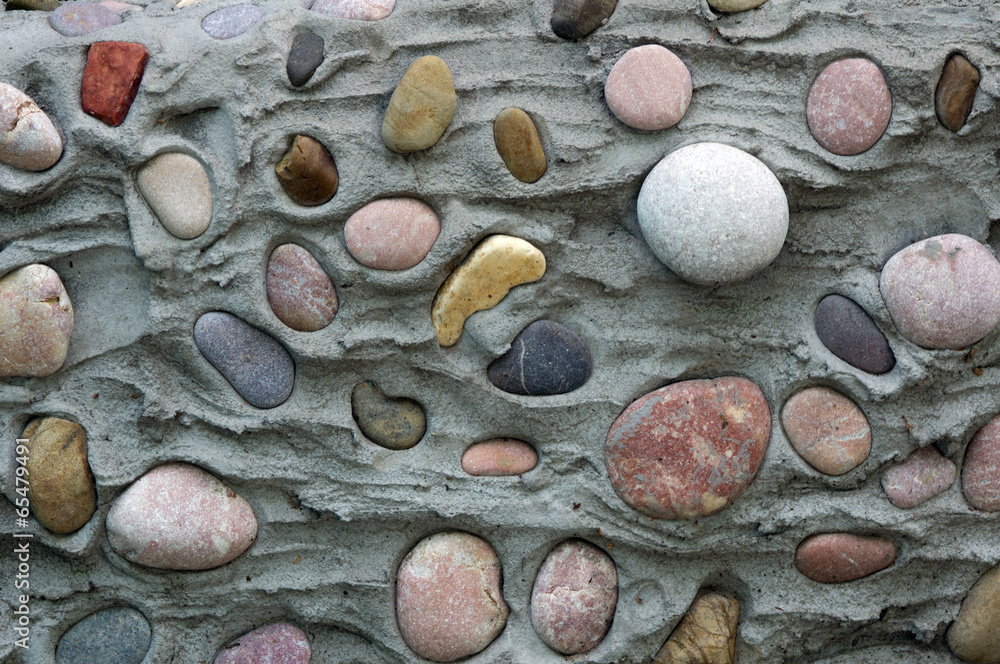 Wall from old stones in concrete Wall from old stones in concrete