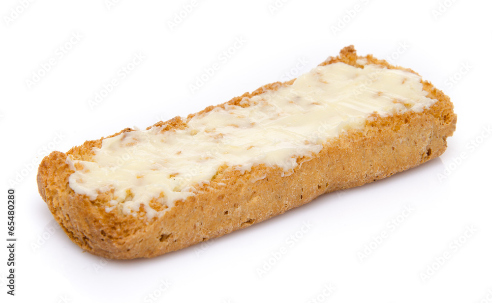 Buttered crisp toast