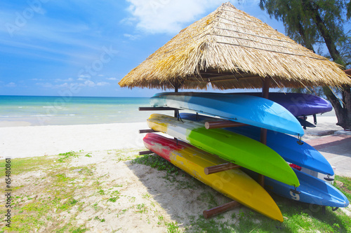 canoe Shelf on the tropical beach