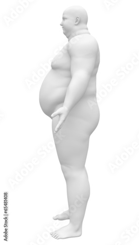 Obese Anatomy Male Figure - Side view