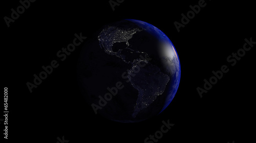 Planet Erde Nachtseite