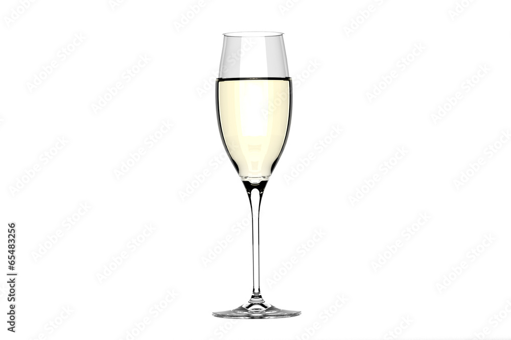 White wine in glass.