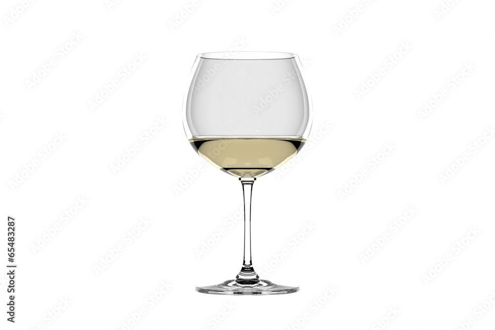 White wine in glass.