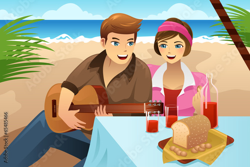 Couple having a picnic