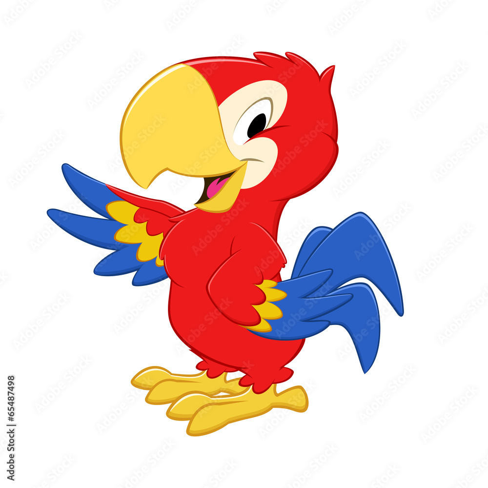 Fototapeta premium Cartoon Parrot