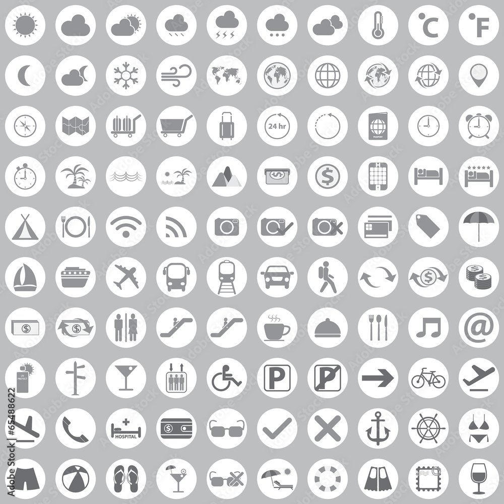 Travel icons set Travel icons set