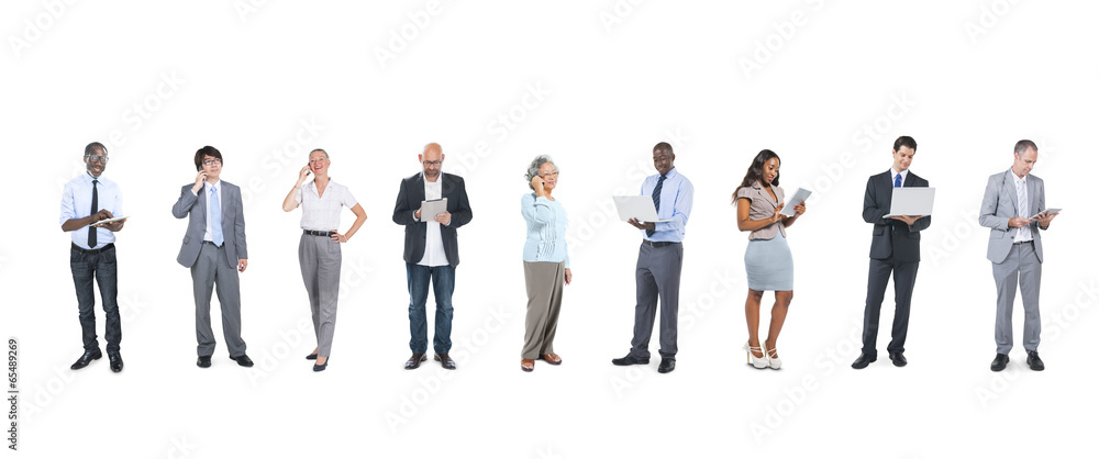 Business People Using Digital Devices