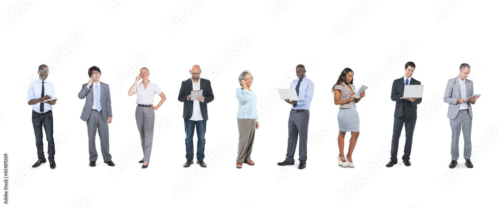 Obraz premium Business People Using Digital Devices