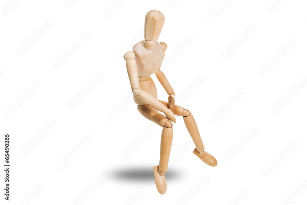 Wooden Dummy Isolated Over White Background with clipping path Wooden Dummy Isolated Over White Background with clipping path