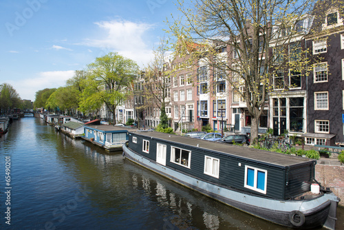 Canvas Print Dans les rues d'Amsterdam