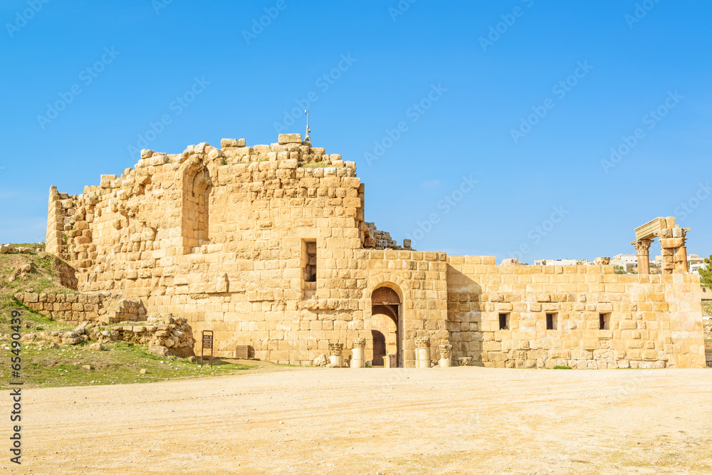 North Theater in Ancient Roman city of Gerasa, Jerash, Jordan