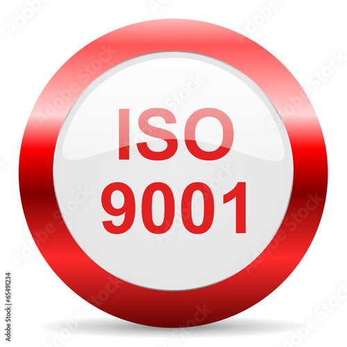 iso 9001 glossy web icon