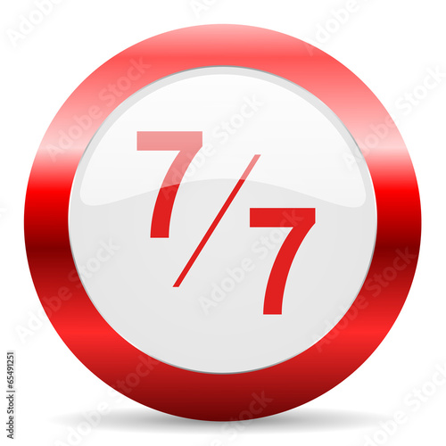 Free Download 7 per 7 glossy web icon - GFXLoad