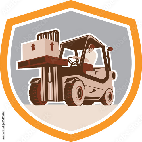 Forklift Truck Materials Handling Logistics Shield