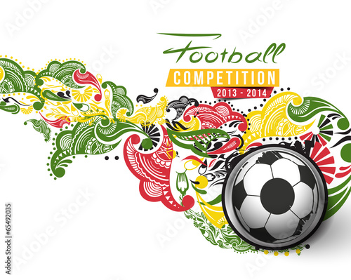 Football Event Poster Graphic Template Vector Background.